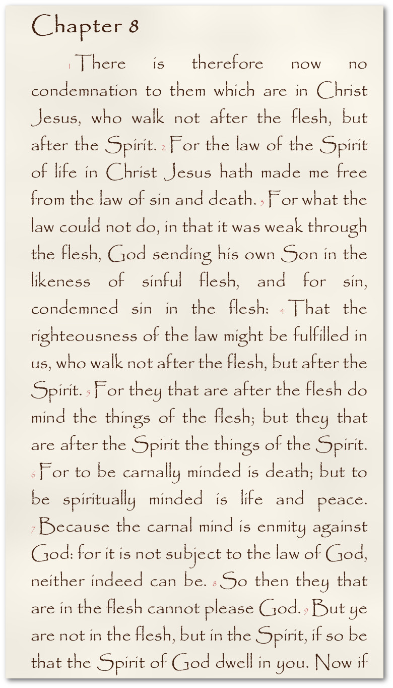 A KJV Sample Page With Papyrus Font